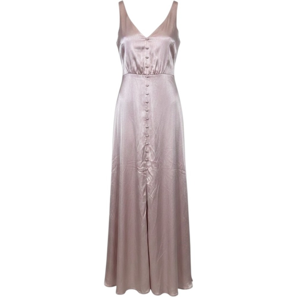 Womens Satin Dress Babydoll XL Maxi Wedding Evening Gown Elegant Gala Long